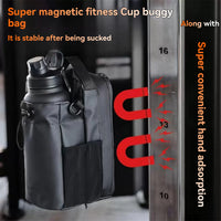 Magnetic Gym Bag Large Capacity Magnetic Carrier Bag With Phone Pocket Portable Gym Water Bottle Pouch Gym Accessories Organizer